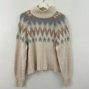 2/$25 American Eagle Fairisle Mockneck Soft Sweater Women's Size M